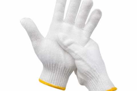 汉盾劳保手套 10针本白600g涤棉纱线手套