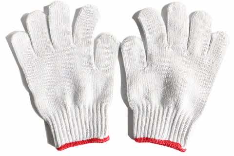 汉盾 7针本白800g涤棉纱线手套（GB18401认证/吸汗透气/机械行业）