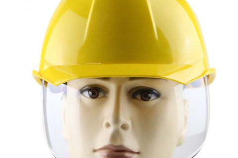 汉盾 HD-HT90 内置防护面罩款单筋加强带透气孔ABS安全帽（PC面罩+内置EPS缓冲层）