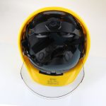 汉盾 HD-HT90 内置防护面罩款单筋加强带透气孔ABS安全帽（PC面罩+内置EPS缓冲层）